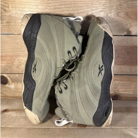 Mens 13 - Reebok Shaqnosis Cargo Green Khaki Black Barracks Camo Sneakers V61196